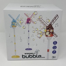 Windmill Bubble Machine Outdoor Toy with Lighting Music Bubbles 3 Kids Gift