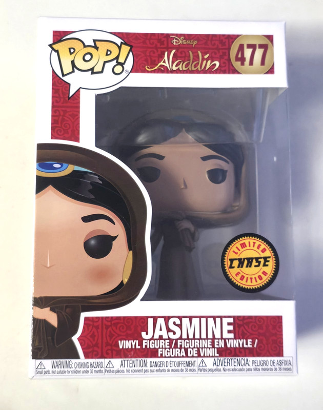 Funko Pop!  Jasmine Limited Chase  Edition Aladdin Disney 477 With Pop Protector