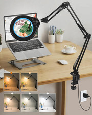 10X  5X Magnifying Glass with Light, Ultra Long Swing Arm, 5 Colors
