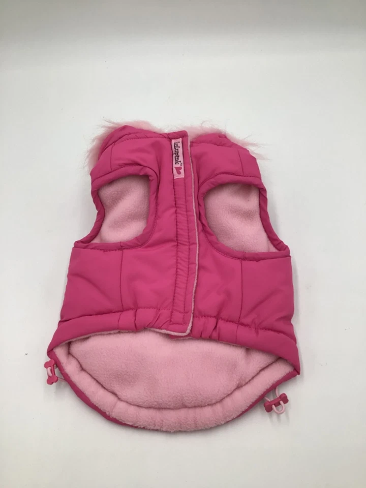 Chaqueta Parka Lulupink Rosa Perro Mascota con Corona Talla Pequeña Foto 3 de 4
