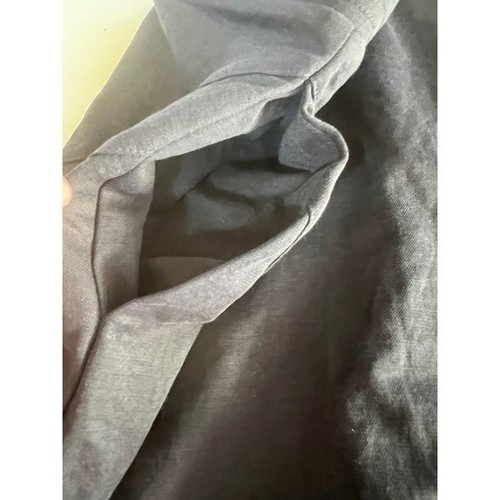 OGL Wrinkle Resistant Pull on Linen blend Midi Skirt Navy Size M NWT - Picture 6 of 8