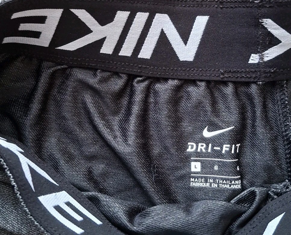 Nike Dri Fit  Running Shorts Size Large Gray Logo Band Lightweight Activewear  thumbnail 5