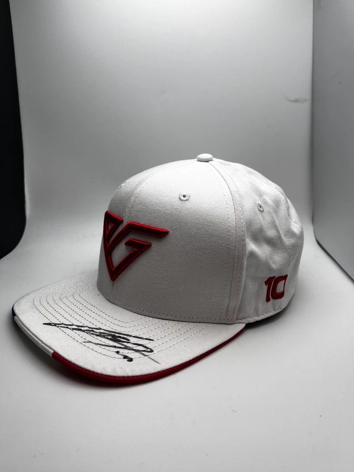 Gorra Pierre Gasly Snap Back Para Hombre Blanca F1 Carreras Autógrafo Bandera Francesa 10 Foto 3 de 4