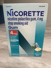 Nicorette 4 mg White Ice Mint Nicotine Gum - 100 Count Expires 8/2027