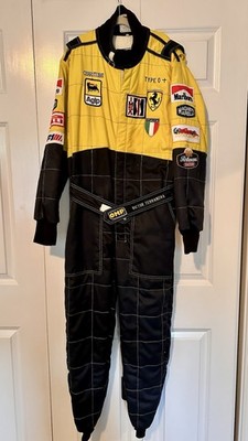 Vintage OMP Ferrari Nomex III Racing Suit Size 52 Victor Terranova FIA Italy