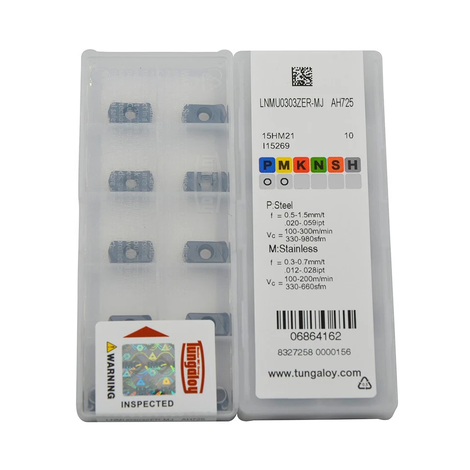 200PCS LNMU0303ZER-MJ Fast feed carbide milling ENR03 insert Rapid metal removal - Image 4 of 4