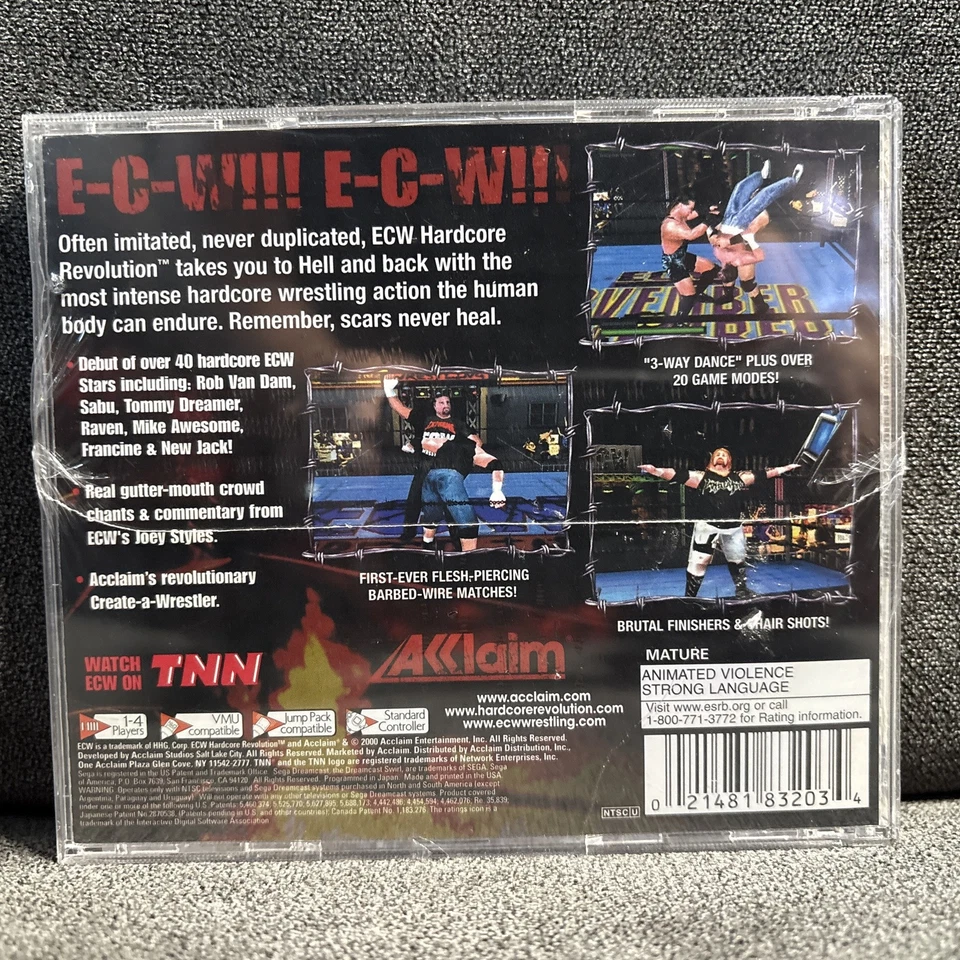 ECW: Hardcore Revolution (Sega Dreamcast, 2000) Brand New, Factory Sealed - Image 2 of 4