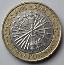 British 2005, Guy Fawkes, Gun Powder Plot Two Pound Coin. £2 Coin (W71).