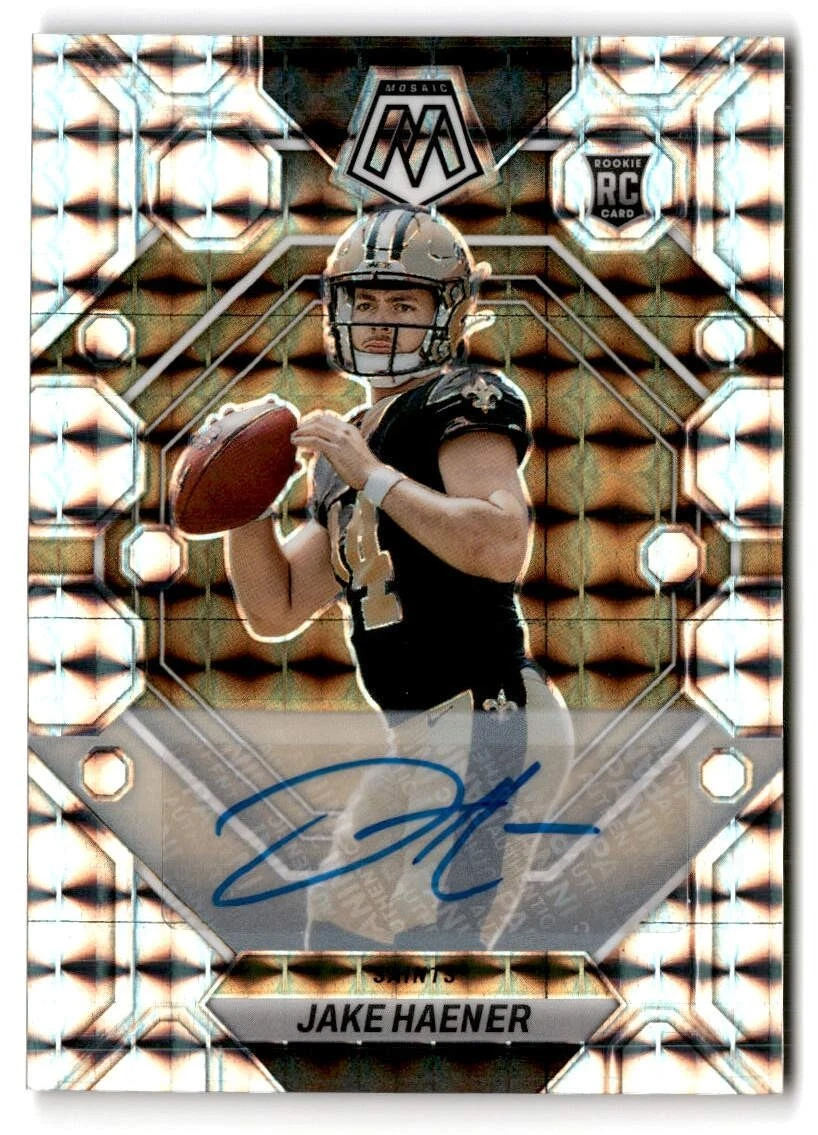 2023 Panini Mosaic #325 Jake Haener Rookie Autographs Mosaic