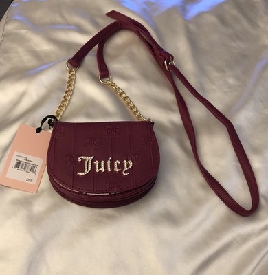 Juicy Couture Plum Berry Drama Queen Mini Rounded Flap Crossbody Bag NWT
