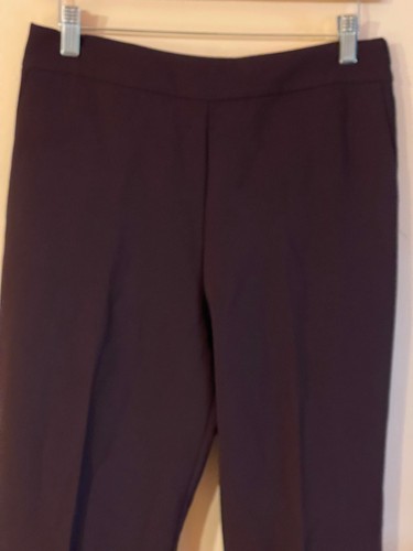 Pantaloni alla caviglia Ann Taylor Curvy Fit vita alta 6P gamba slim poliestere/spandex prugna 6P - Foto 8 di 17
