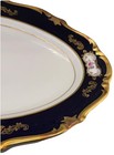 Reichenbach Echt Kobalt  15” Oval Platter Germany 24 K Gold Trim — photo 4