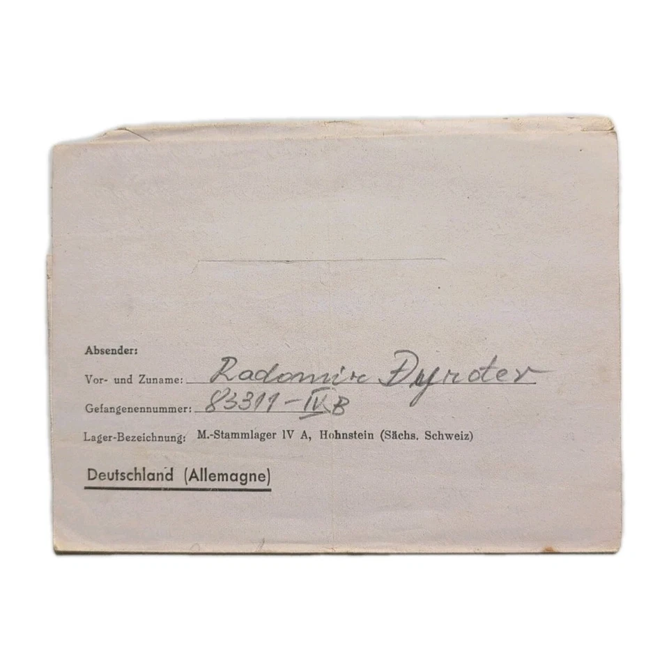 Kriegsgefangenenpost Stalag IV A Hohenstein Sächsische Schweiz mit Inhalt 1942 - Bild 2 von 3