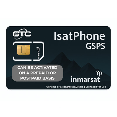 Inmarsat GSPS SIM für IsatPhone | Prepaid oder Postpaid | Keine Sendezeit | Satellit