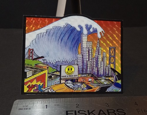 Vintage Stickers Y2K Prism Vending Machine Sticker Apocalypse Tsunami Humor - Picture 2 of 4