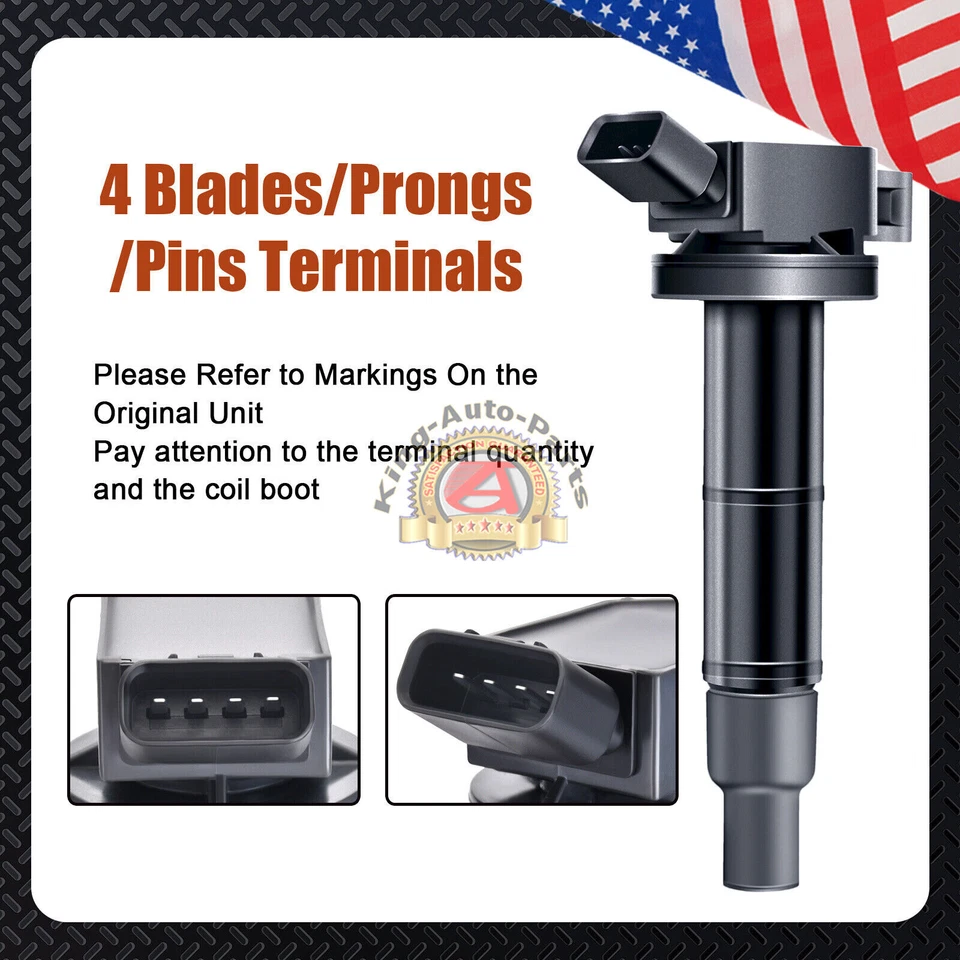 4x Ignition Coil For Toyota Camry RAV4 Highlander Solara Scion 2.4L UF333 C1330 Foto 3 de 4