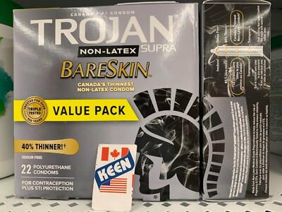 Trojan BareSkin Supra Non-Latex Super Thin & Sensitive 22 Condoms