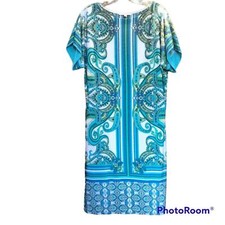 Studio One Multicolor Sheath Midi Dress Lined Womens Size Medium