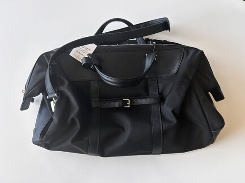 Tumi Astor San Remo 33149D Travel Weekender Bag Canvas With Leather Trim Black