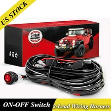 2-Lead Wiring Harness Kit ON-OFF Switch Relay for LED Work Light Pod Bar 12V 40V
