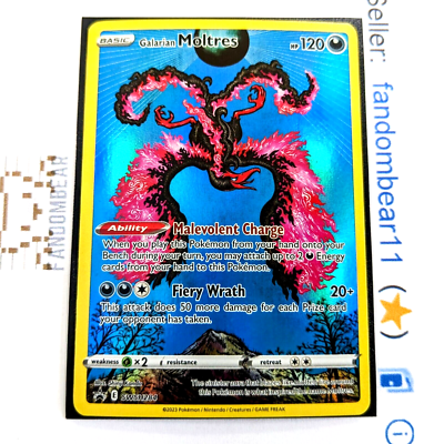 Galarian Moltres FULL ALT ART Black Star Promo card SWSH284 SWSH