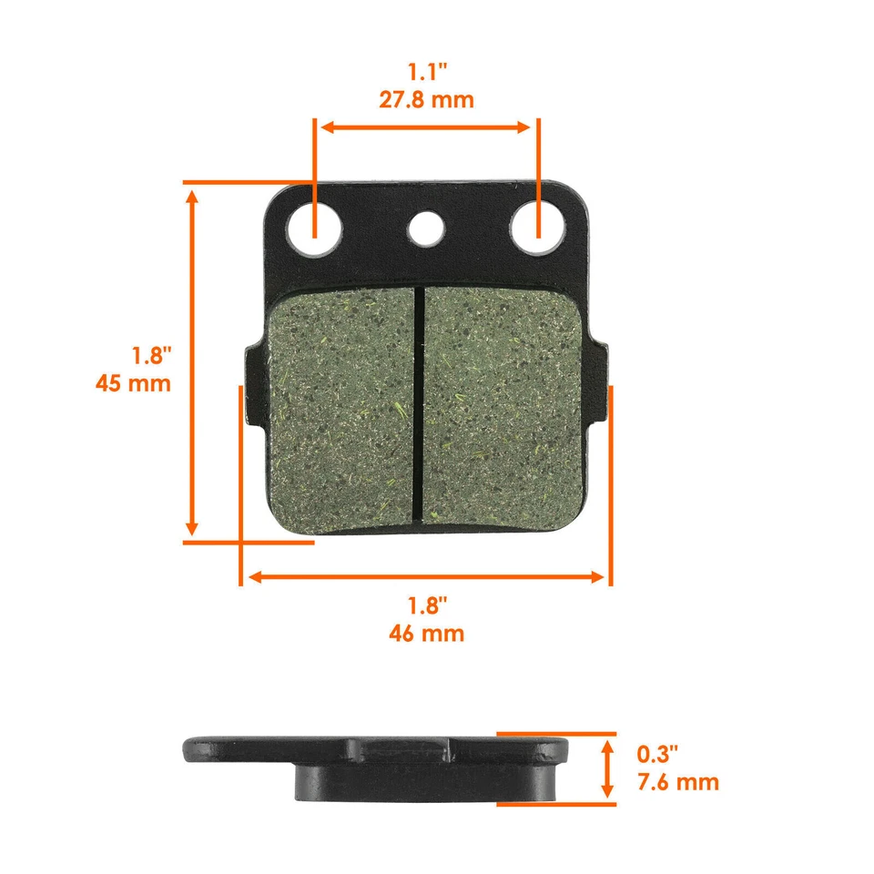 Front Rear Brake Pads For Yamaha Warrior 350 YFM350 1989-2004 - Image 4 of 4