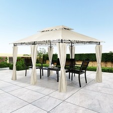 Image of Mondeer 3x4m Garden Gazebo Heavy Duty Waterproof & Curtain Patio Patio Pavilion
