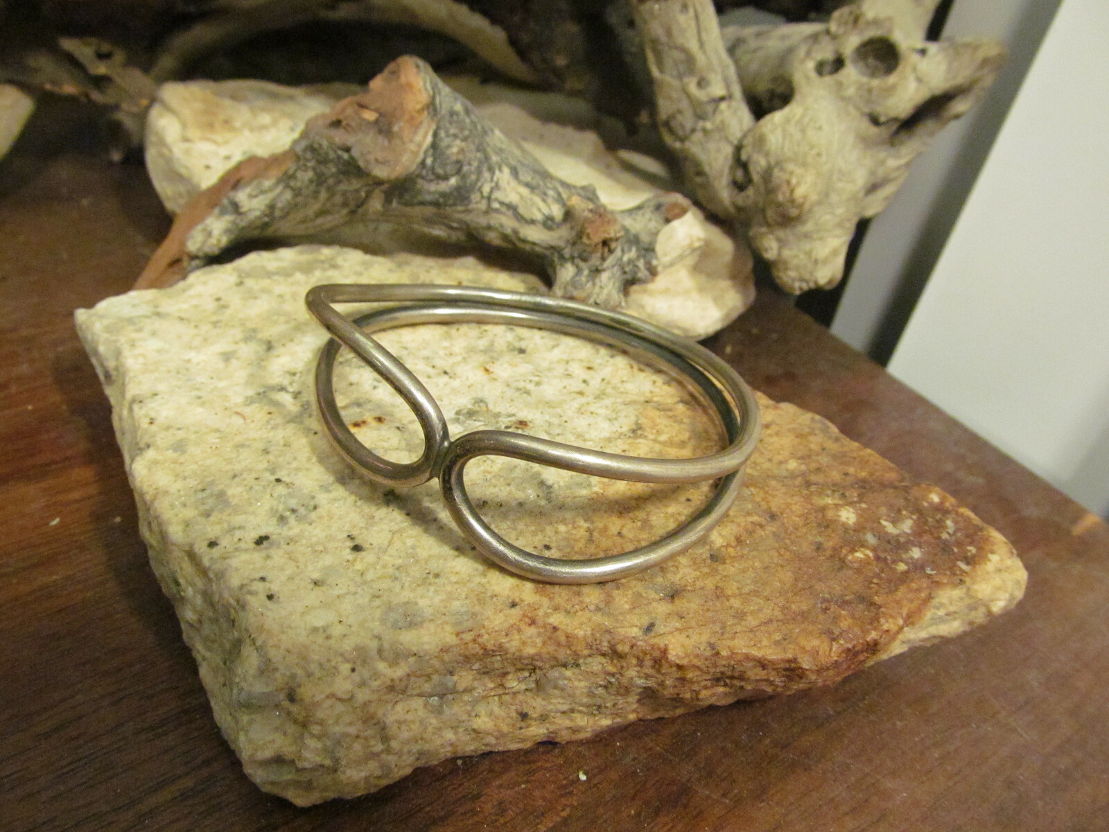 Vintage Solid 925 Sterling Silver Marked Bangle B… - image 1