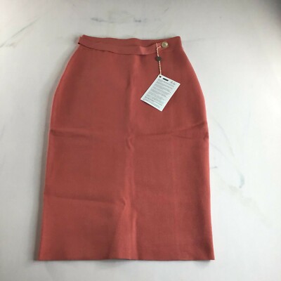 Stefanel Womens Brick Red Viscose Stretch Mini Skirt Casual Size XL