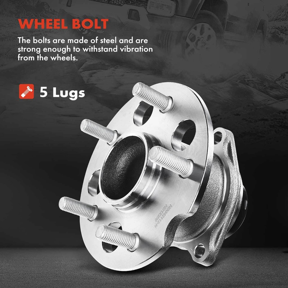 Brake Rotor Wheel Rear Disc Brake Rotor & Pad + Wheel Hub Bearing for Toyota Sienna 2004 ...