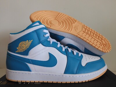 Nike Air Jordan Mid Aquatone-Celestial Gold-White Sz 17 [DQ8426-400] 