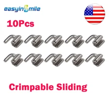 10pc Easyinsmile Dental Orthodontic Crimpable Hook Sliding Stainless Steel Hooks