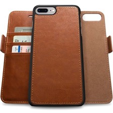 Mens Leather Wallet Case, w/Slim Phone Back C...