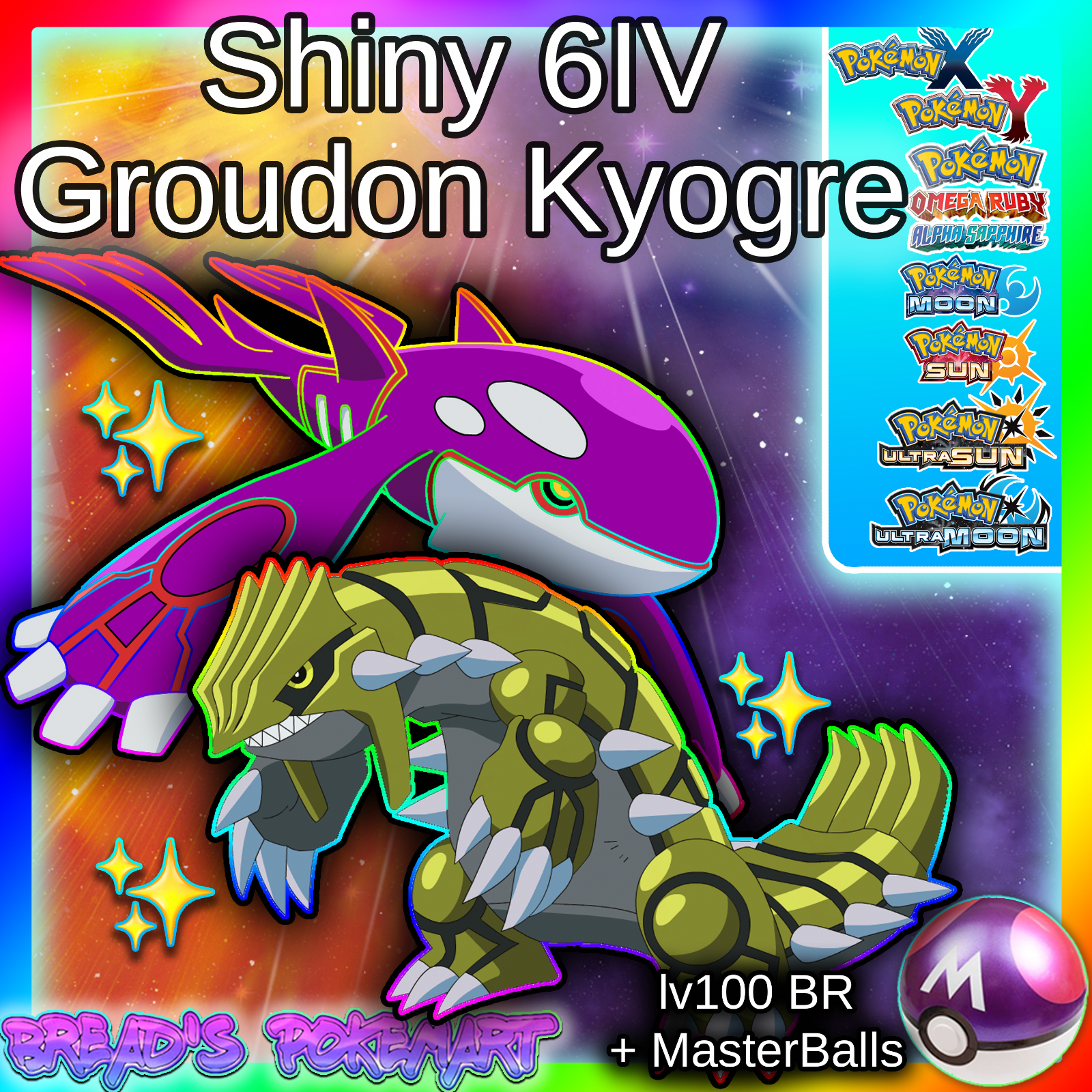 ✨Shiny Groudon Kyogre Rayquaza 6IV Event✨ Pokemon Ultra Sun and Moon ORAS  XY 3DS – ASA College: Florida