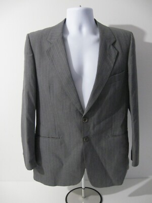 Vintage St. Michael M&S Grau Reine Schurwolle Kurz Court Blazer Brustumfang 38 Zoll