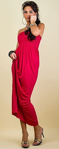 Maxi abito donna senza spalline donna tette trasparenti tubino fascia lungo lotto taglia 8-22 - Foto 10 di 12