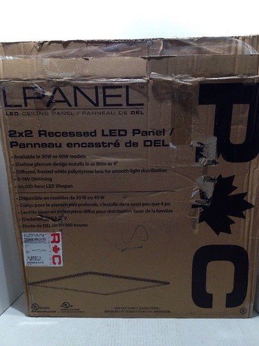 RCL 30 Watt Dimmable 2x2 EZPAN Edgelit LED Flat Panel - Picture 2 of 6