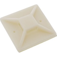 InLine® Befestigungssockel für Kabelbinder 30x30mm selbstklebend, 10 Stück Natur