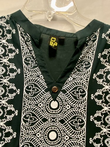 Indian Woman's Kurti Kurta top tunic 20” Armpit To Armpit 46” Long Navy Blue - Picture 6 of 12