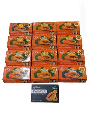 ASANTEE , A.S.P INTERNATIONAL HERBAL SOAP THAILAND Asantee PAPAYA SOAP & HONEY+Q10 12 x 125g + Sample BAR of Vipada Papaya Soap