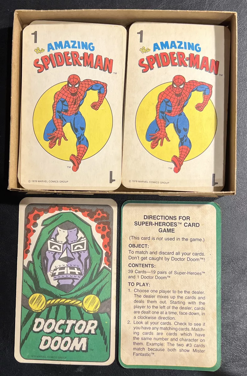 1978 Marvel Comics Super-Heroes Card Game Complete-All 39 Cards +  Instructions