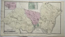 Original 1872 Map Haverhill,Ayers,Rock Village,Not Repro,Massachusetts,MA,Mass