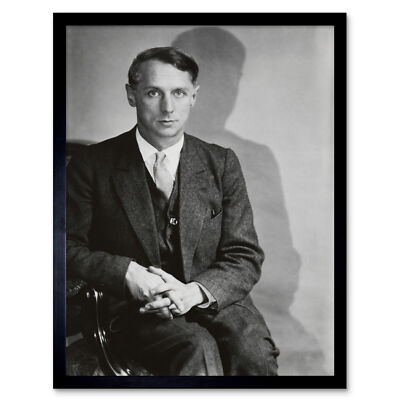 Abbott Max Ernst Painter Portrait Photo Wall Art Print Framed 12x16