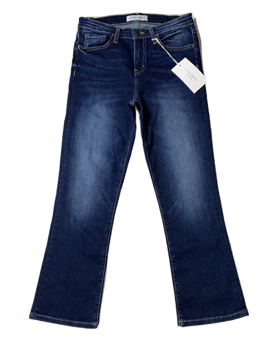 Brand New- Flying Monkey High Rise Crop Bootcut Stretch Jeans Womens (Size  26)