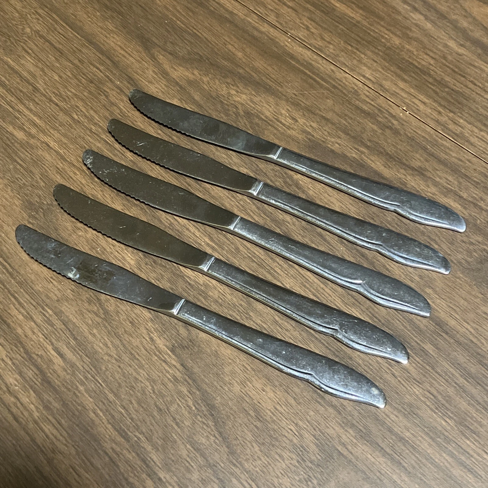 Profile OneidaCraft Deluxe Stainless Dinner Knife Serrated Steak Lot of 5 Oneida