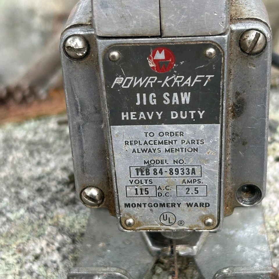 Sierra caladora vintage Montgomery Ward Powr-Kraft modelo de alta resistencia #TEB-8933BC 2,5 amperios Foto 3 de 4