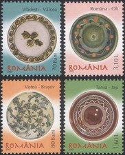 Romania 2007 Romanian Pottery/Ceramics/Art/Craft/Plates 4v set (n16425e)