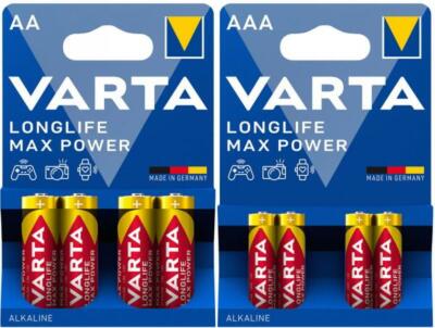 96 Varta Longlife Max Power Alkaline Batterien im 4er Blister (48x AA + 48x AAA)