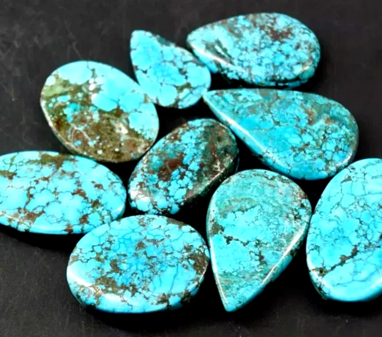 AAA 200 Ct Natural Spiderweb Blue Arizona Turquoise Lot Certified Loose Gemstone - Image 2 of 3