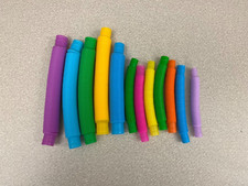 Fidget Pop Tubes Used Sensory Toy Lot of 12